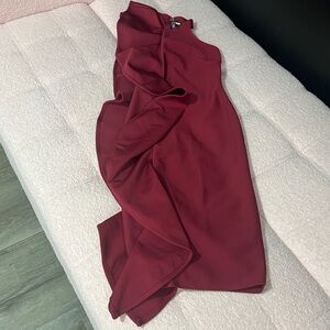 NWT - Fashion Nova Burgundy Bandage Midi Dress - XS